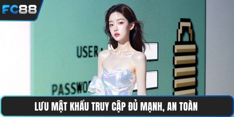 Lưu mật khẩu truy cập đủ mạnh, an toàn